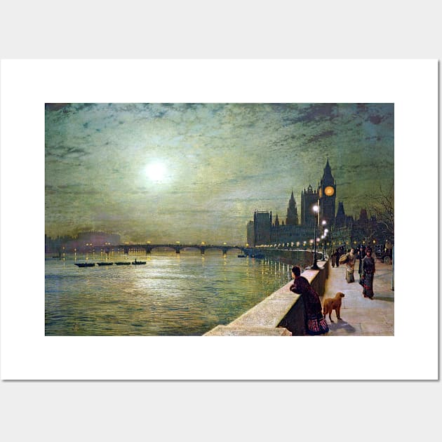 John Atkinson Grimshaw Reflections on the Thames Wall Art by pdpress